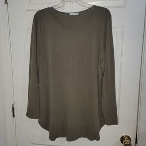 Calvin Klein Olive Green Long Sleeve Tunic